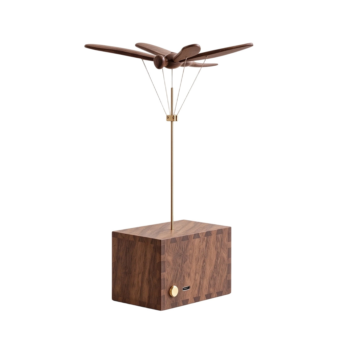 Mechanical Dragonfly Wooden Automaton Moving Wooden Sculpture