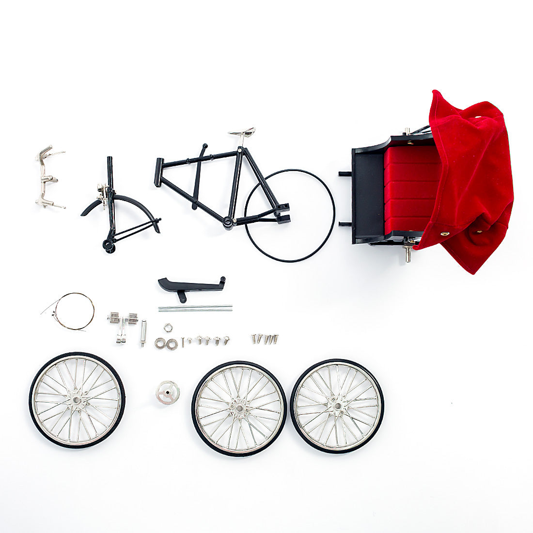 metal-diy-bicycle-simulated-retro-rickshaw-bike-model-fs-0060-black-red