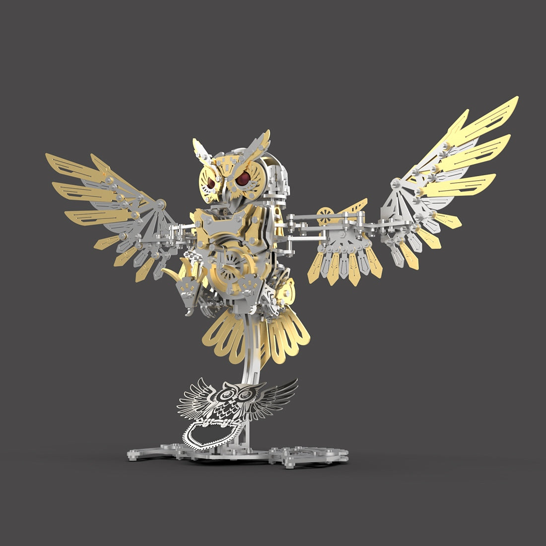 Metal Owl 3D Model DIY Mechanical Assembly Kit 700+ PCS