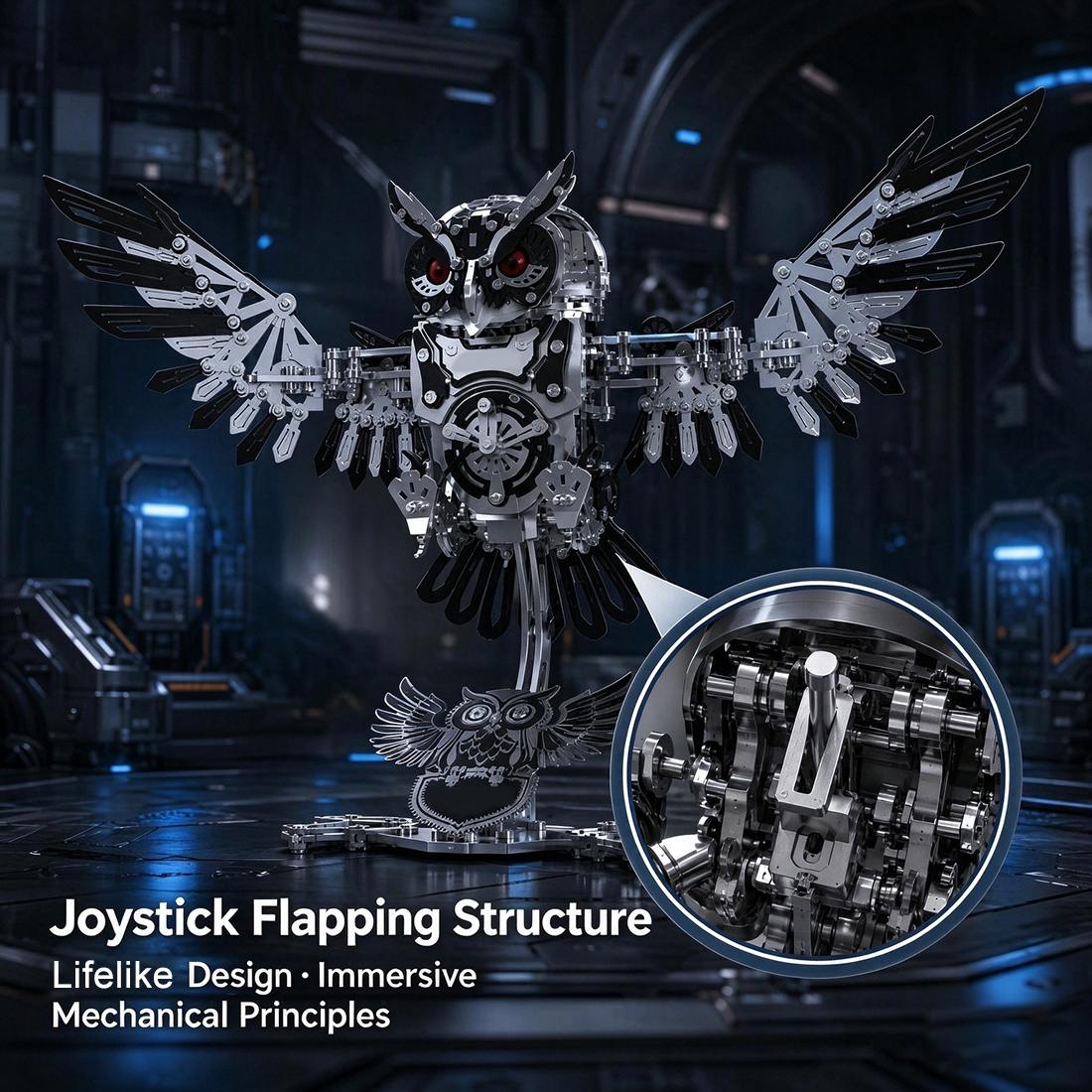 Metal Owl 3D Model DIY Mechanical Assembly Kit 700+ PCS