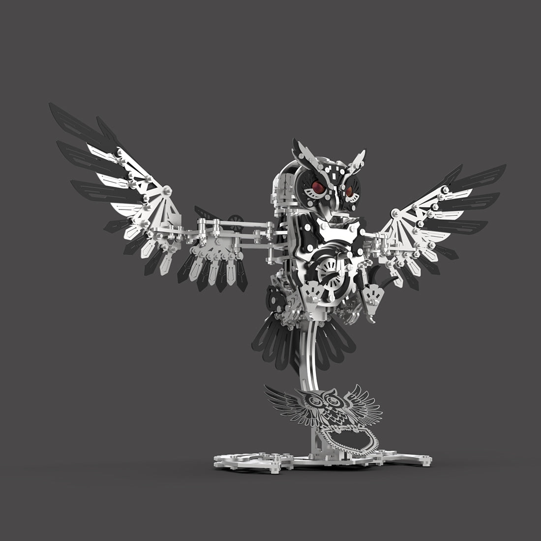 Metal Owl 3D Model DIY Mechanical Assembly Kit 700+ PCS