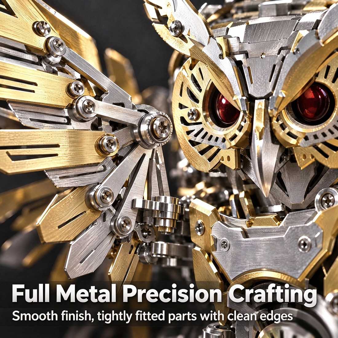 Metal Owl 3D Model DIY Mechanical Assembly Kit 700+ PCS
