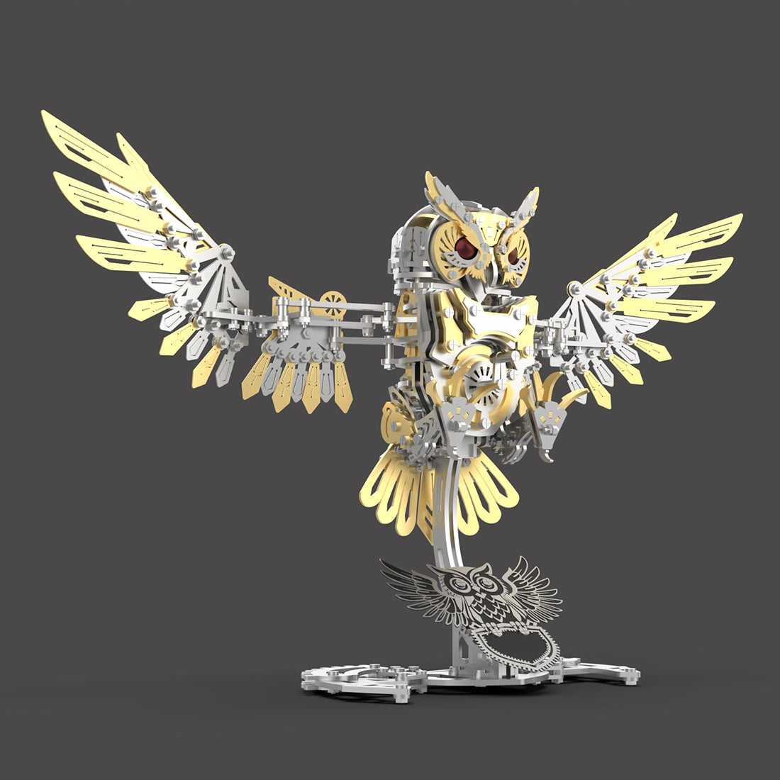 Metal Owl 3D Model DIY Mechanical Assembly Kit 700+ PCS
