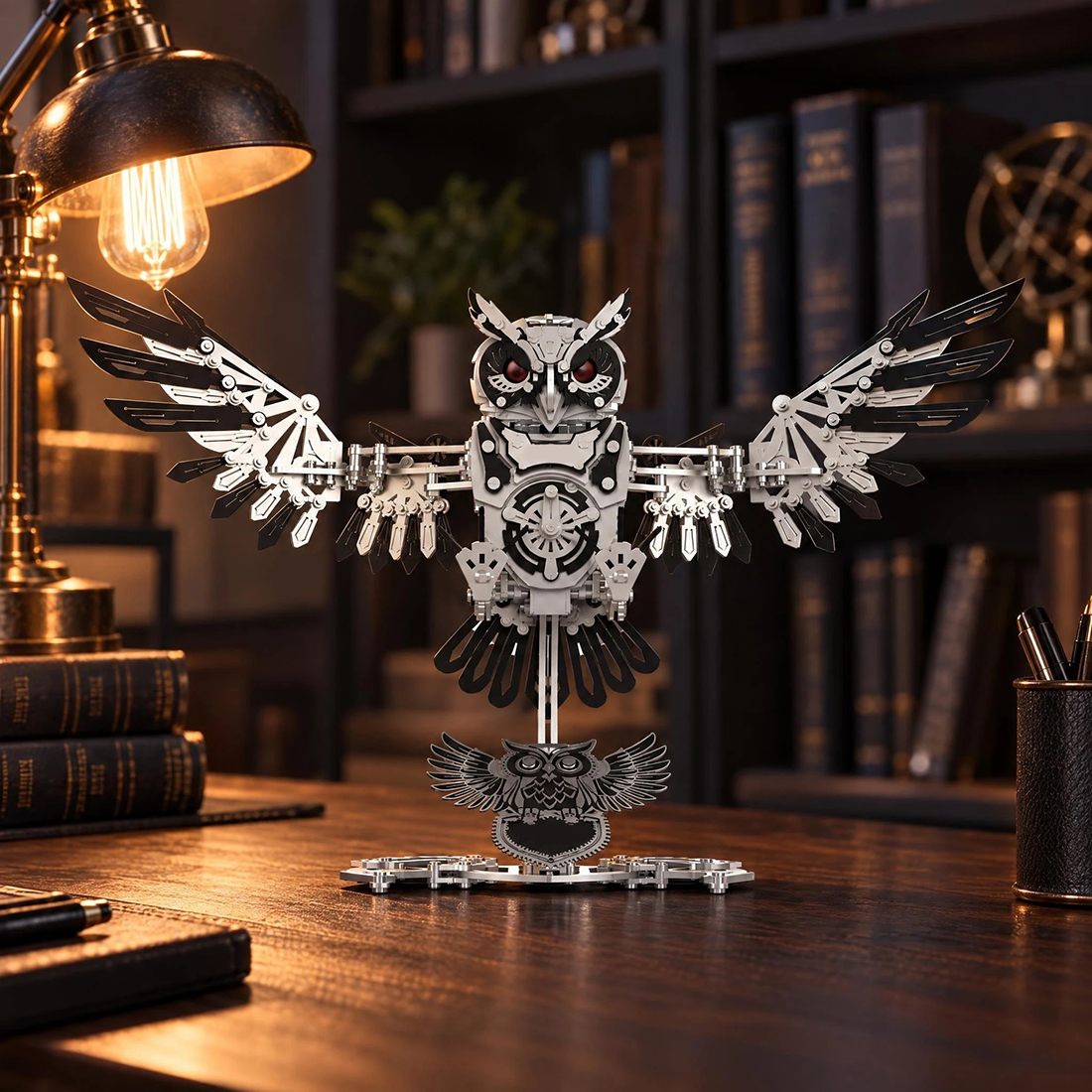 Metal Owl 3D Model DIY Mechanical Assembly Kit 700+ PCS