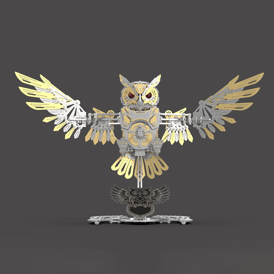 Metal Owl 3D Model DIY Mechanical Assembly Kit 700+ PCS
