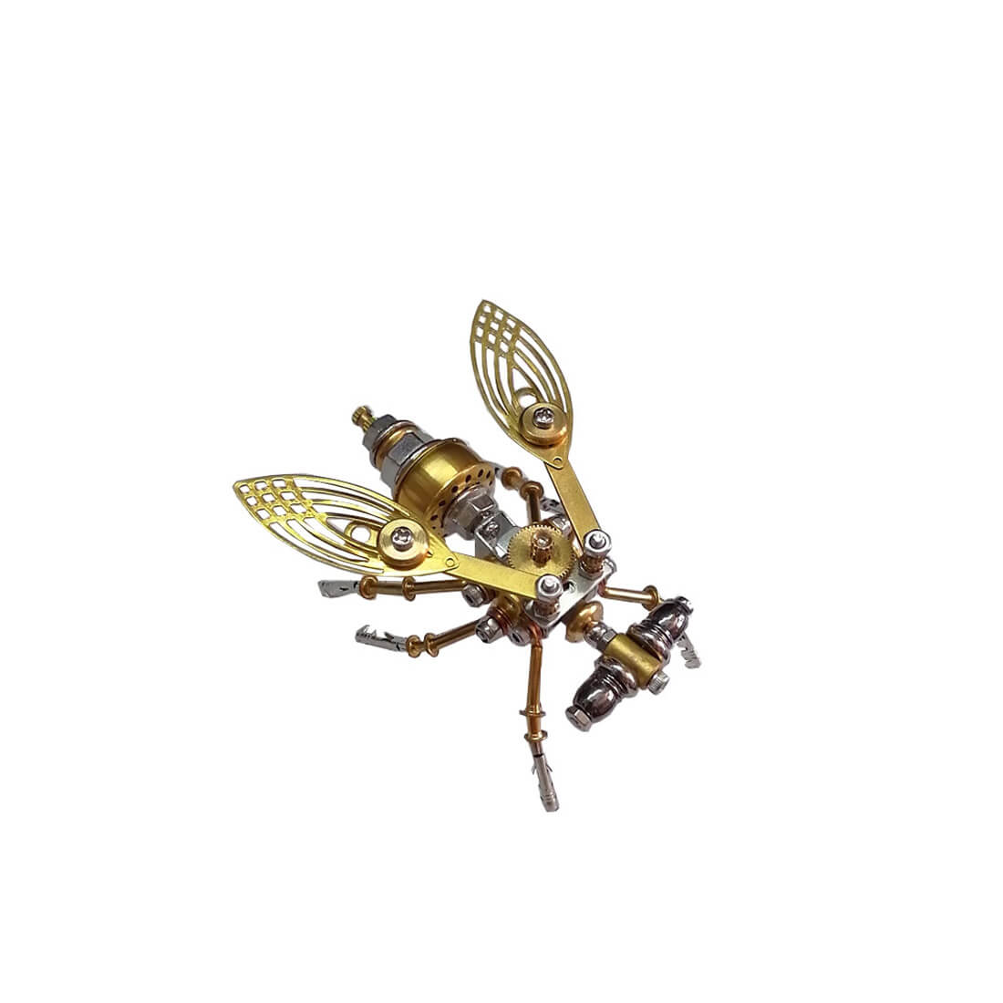Miniature Steampunk Brass Fruit Fly Spider Ant Dragonfly Butterfly Metal Model Kits