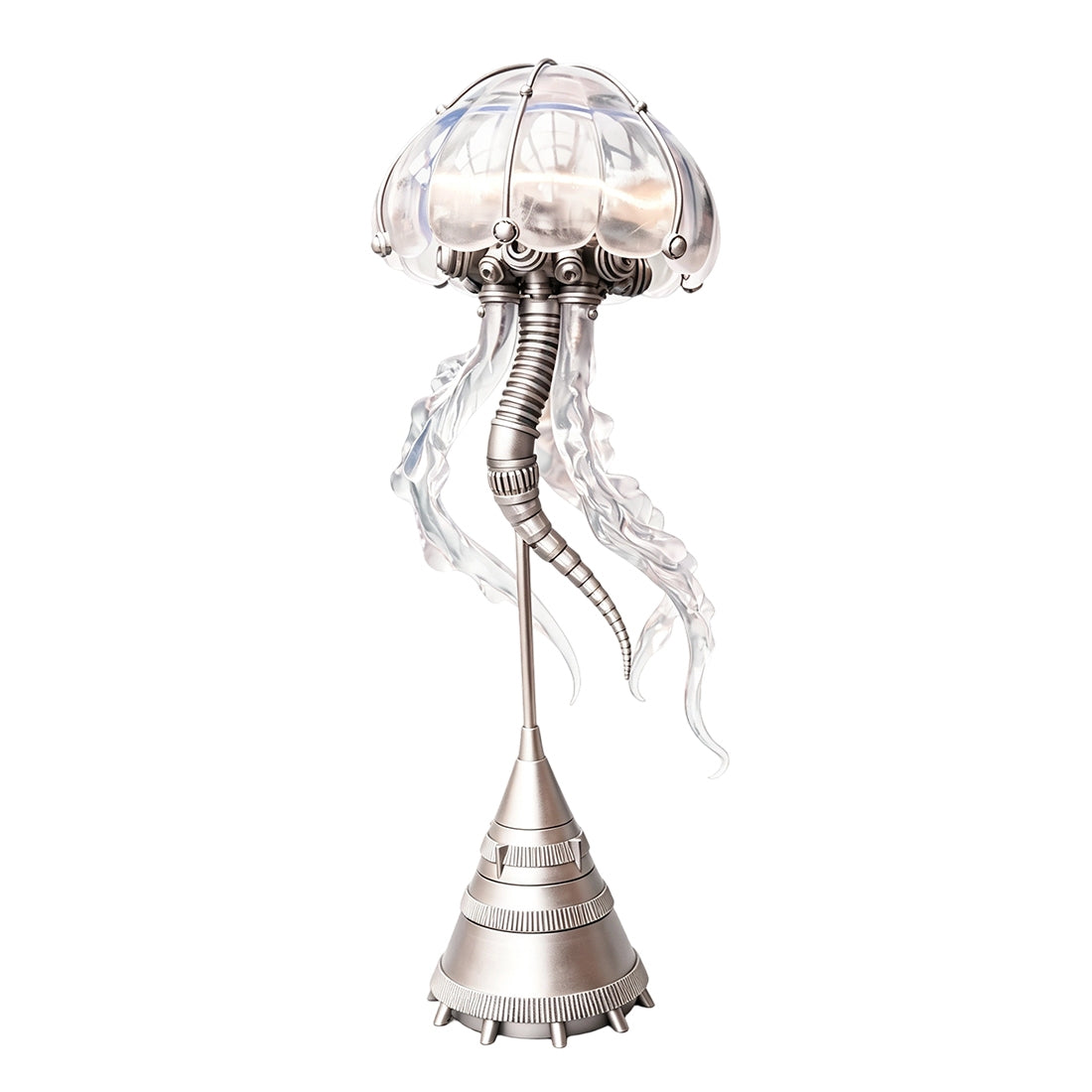Steampunk Mechanical Jellyfish LED Light Ocean Creature Art Display Desktop Decoration