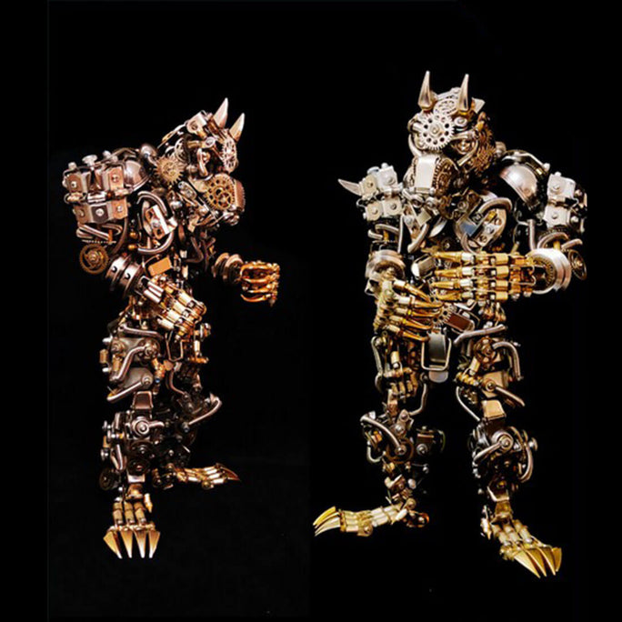 3D DIY Metal Assembly Werewolf Beast Fight with Monkey King Wukong Model Hyperrealistic Toy Set
