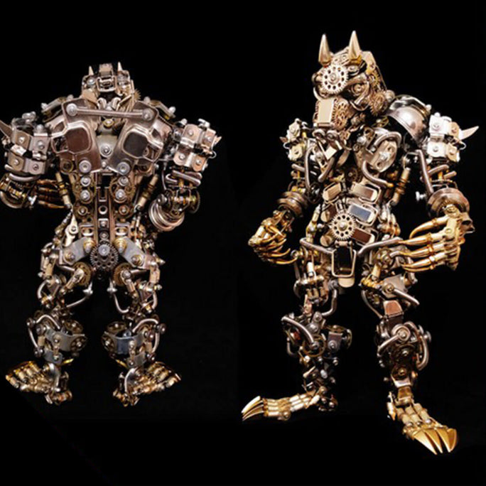 3D DIY Metal Assembly Werewolf Beast Fight with Monkey King Wukong Model Hyperrealistic Toy Set