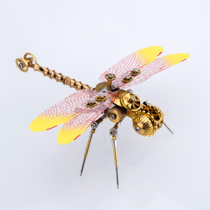 150PCS Steampunk 3D Dragonfly Model Assembly Kit with Light
