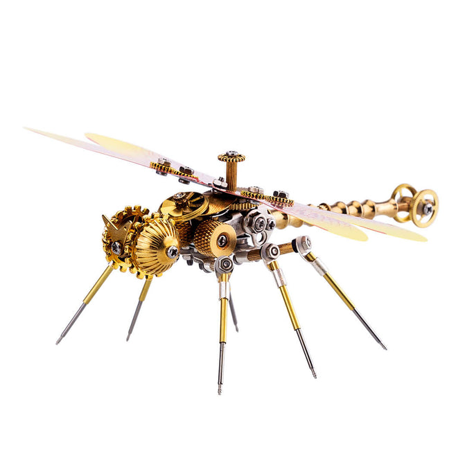 150PCS Steampunk 3D Dragonfly Model Assembly Kit with Light