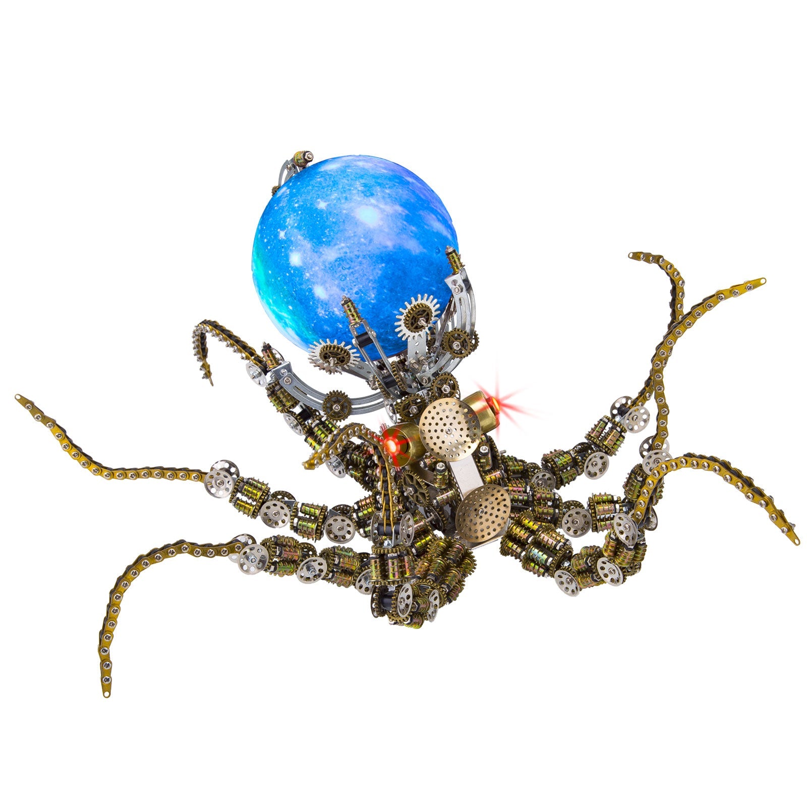 2400PCS+ Planet On Steampunk Mechanical Octopus Metal Model Kit