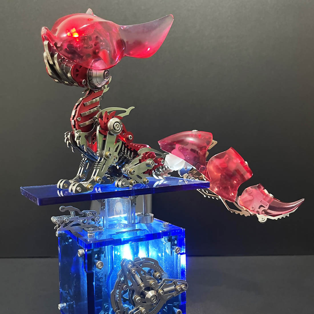 DIY Linglong Fox Hanfei 3D Assembly Mechanical Model Creative Toy Set (339PCS/Red)