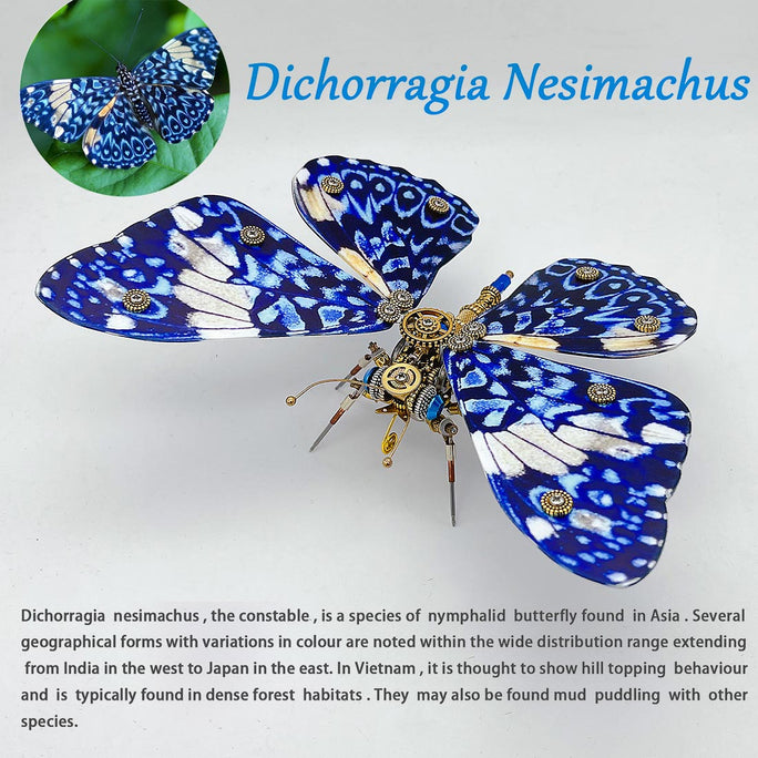 2pcs/set Steampunk Butterfly Metal Model Kits Mystery Box