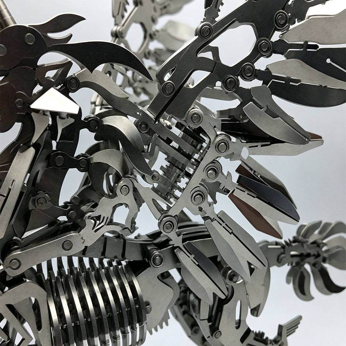 3D Metal Mythical Horse Model Kit DIY Mechanical Assembly Puzzle Creature Sculpture 559PCS