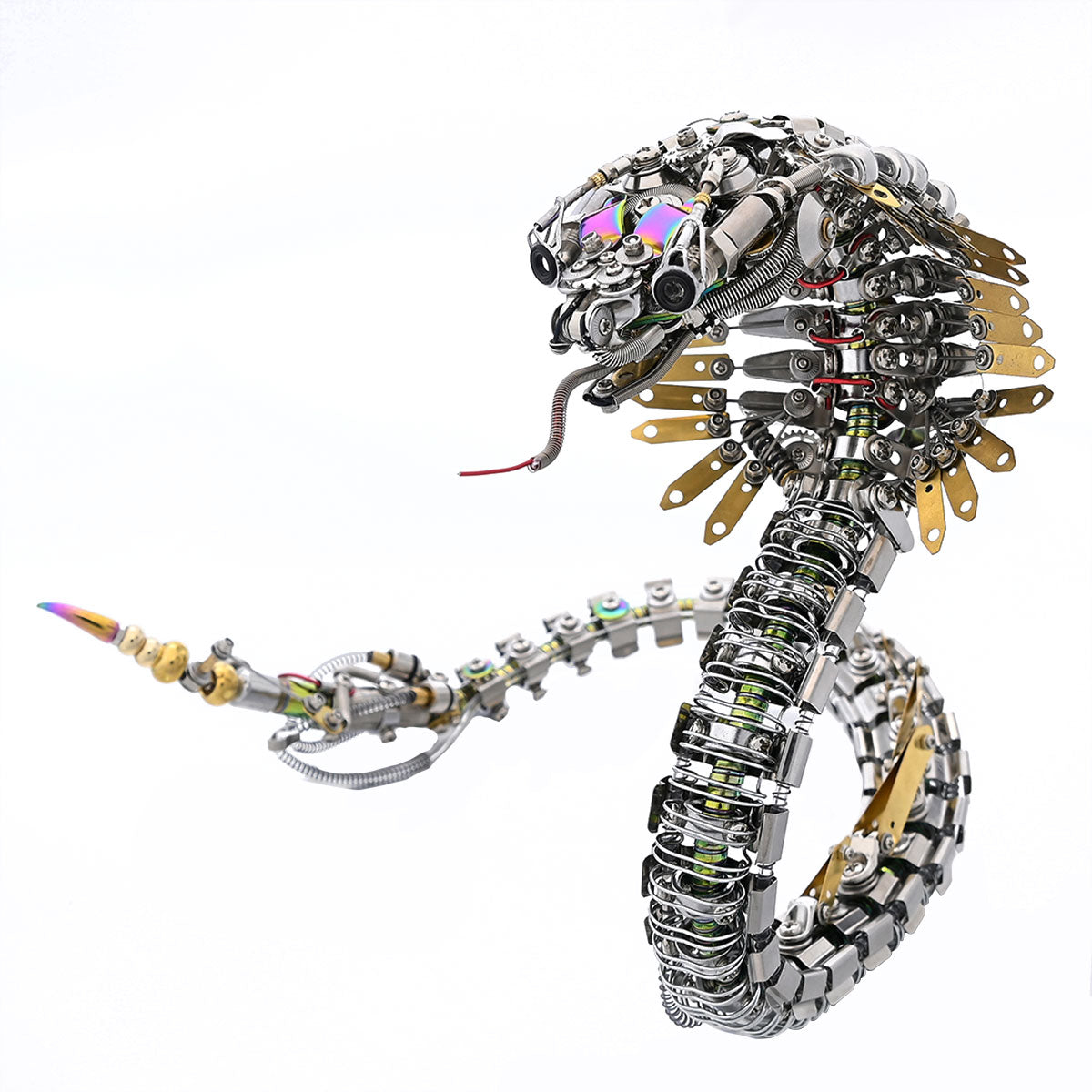 Mechanical Punk Cobra Snake 3D Metal Puzzle Model Building Kits (1000+PCS)