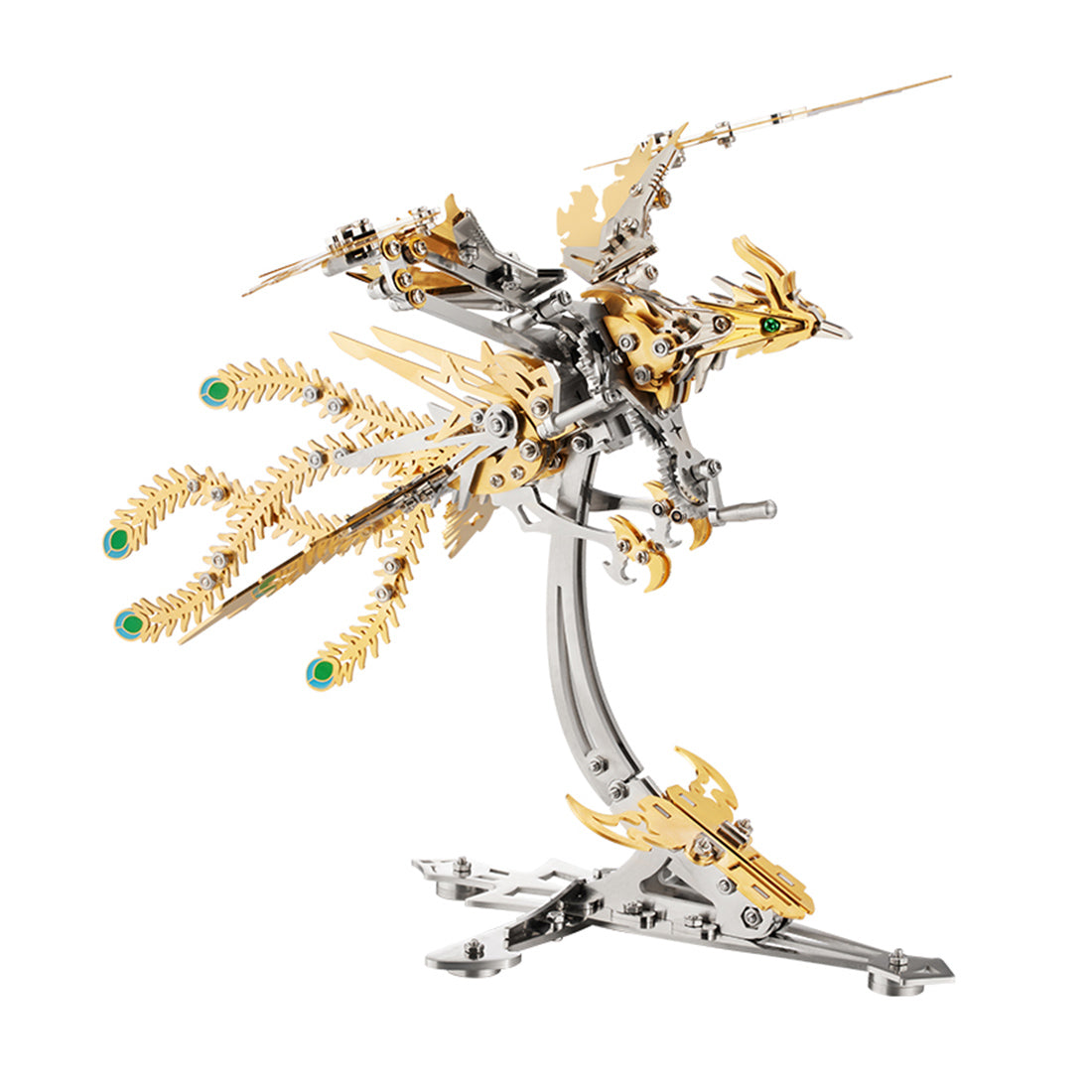 3D  Mechanical Stainless Steel Bionic Phoenix Assembly DIY MetalModel Kit