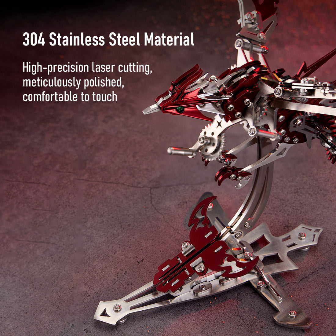 3D  Mechanical Stainless Steel Bionic Phoenix Assembly DIY MetalModel Kit