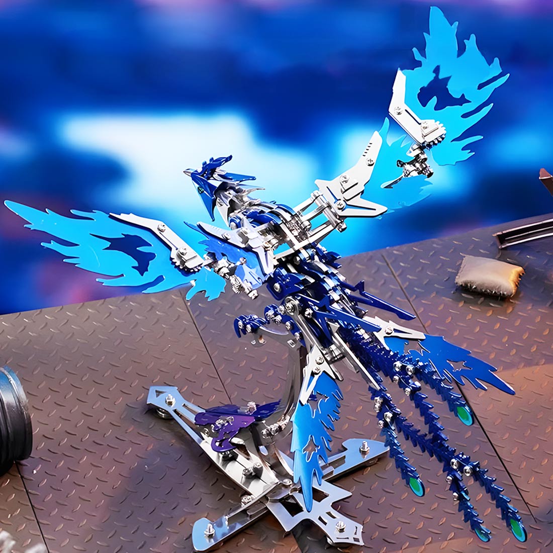 3D  Mechanical Stainless Steel Bionic Phoenix Assembly DIY MetalModel Kit