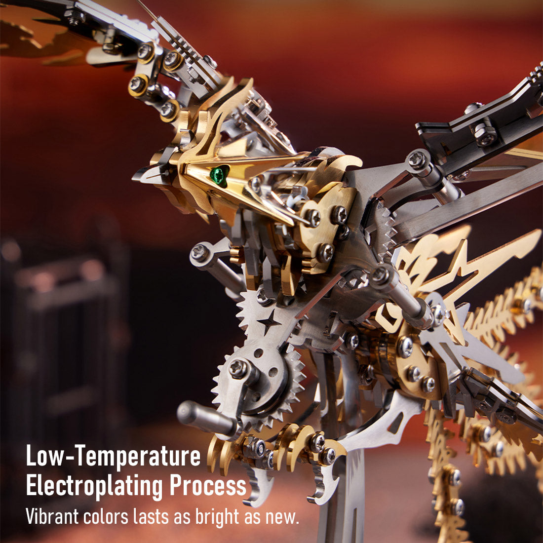 3D  Mechanical Stainless Steel Bionic Phoenix Assembly DIY MetalModel Kit