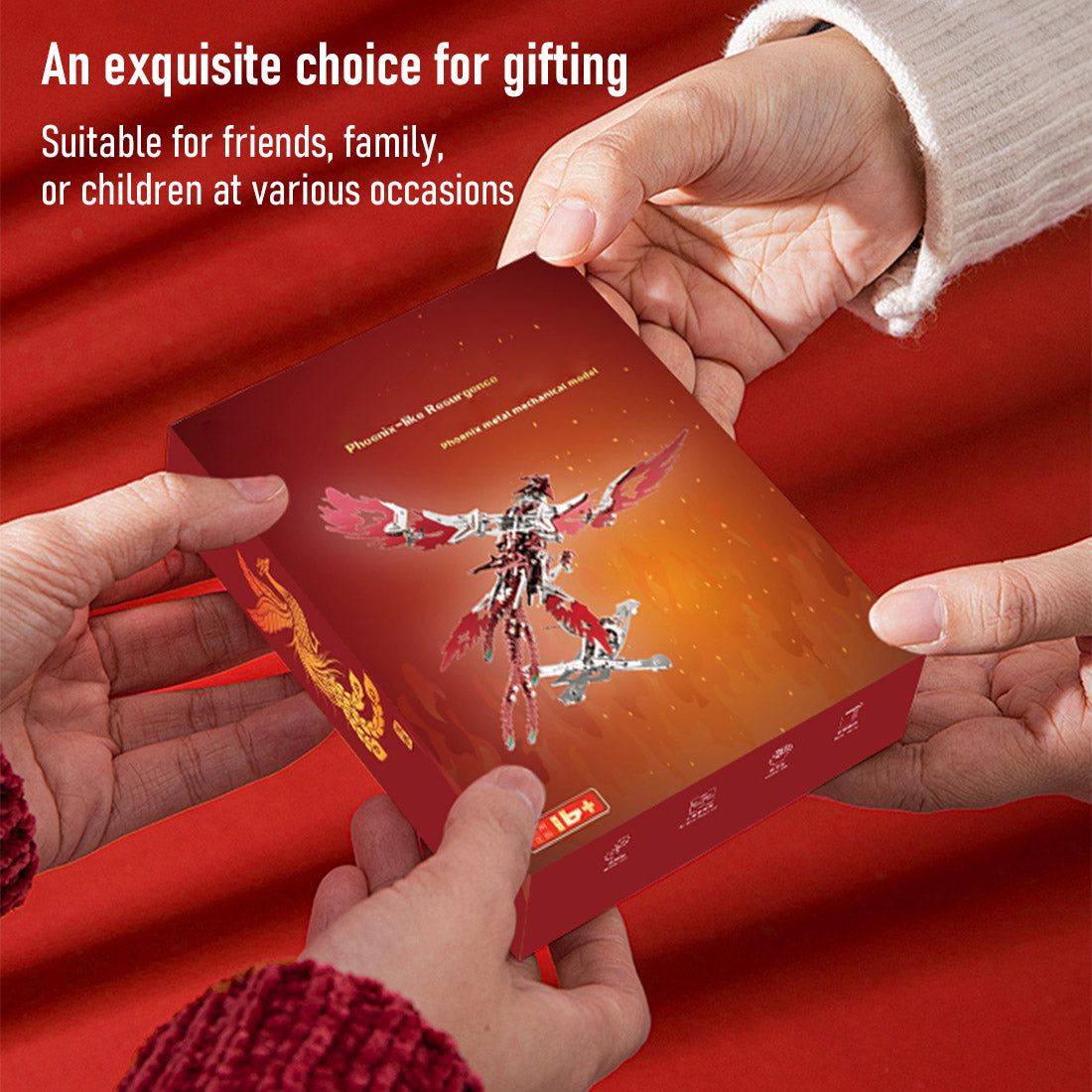 3D  Mechanical Stainless Steel Bionic Phoenix Assembly DIY MetalModel Kit