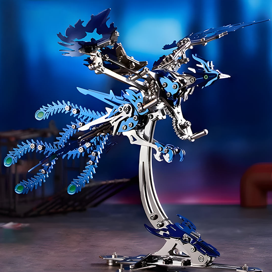 3D  Mechanical Stainless Steel Bionic Phoenix Assembly DIY MetalModel Kit