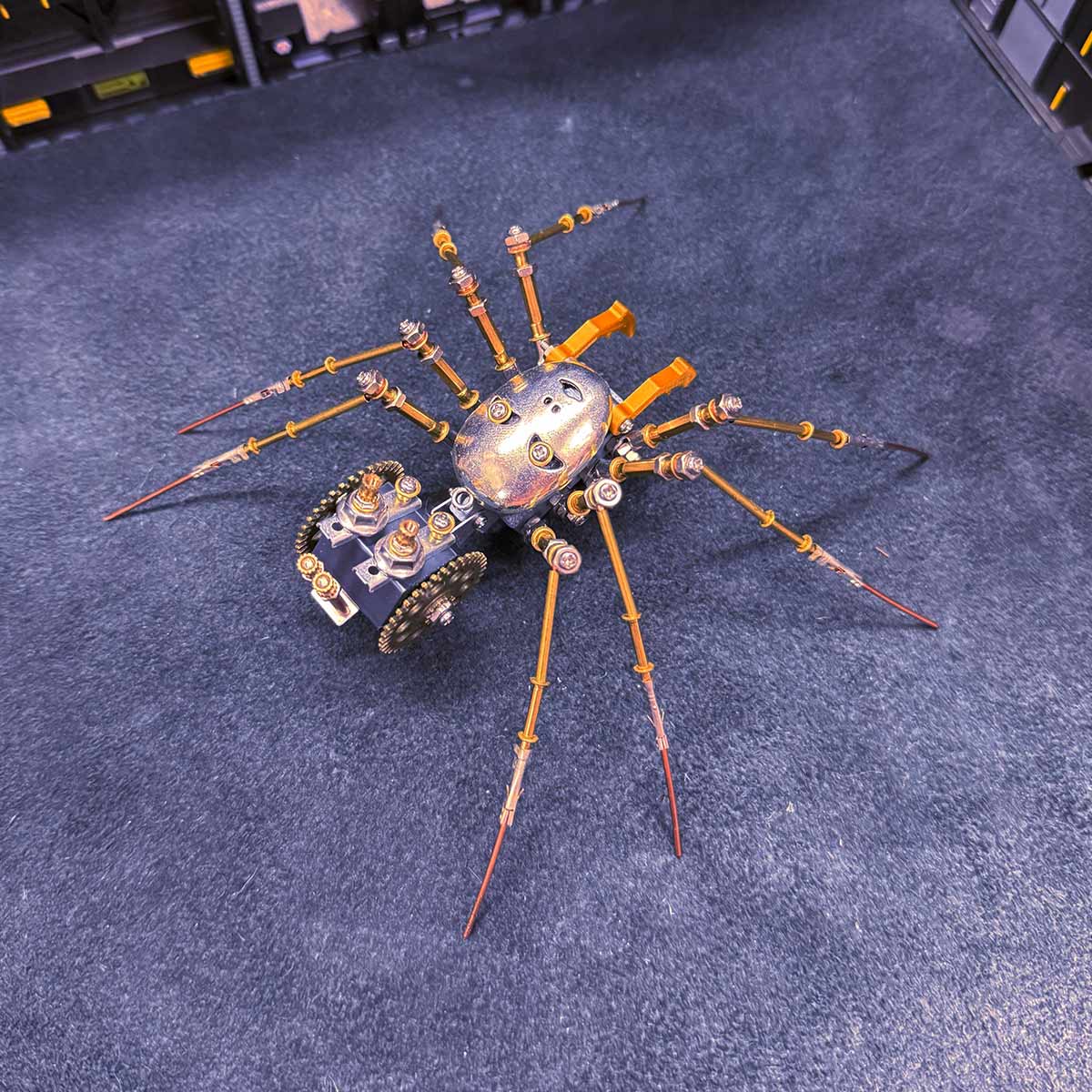 3D Metal Cyborg Human-face Spider Model Kit for Halloween 186PCS