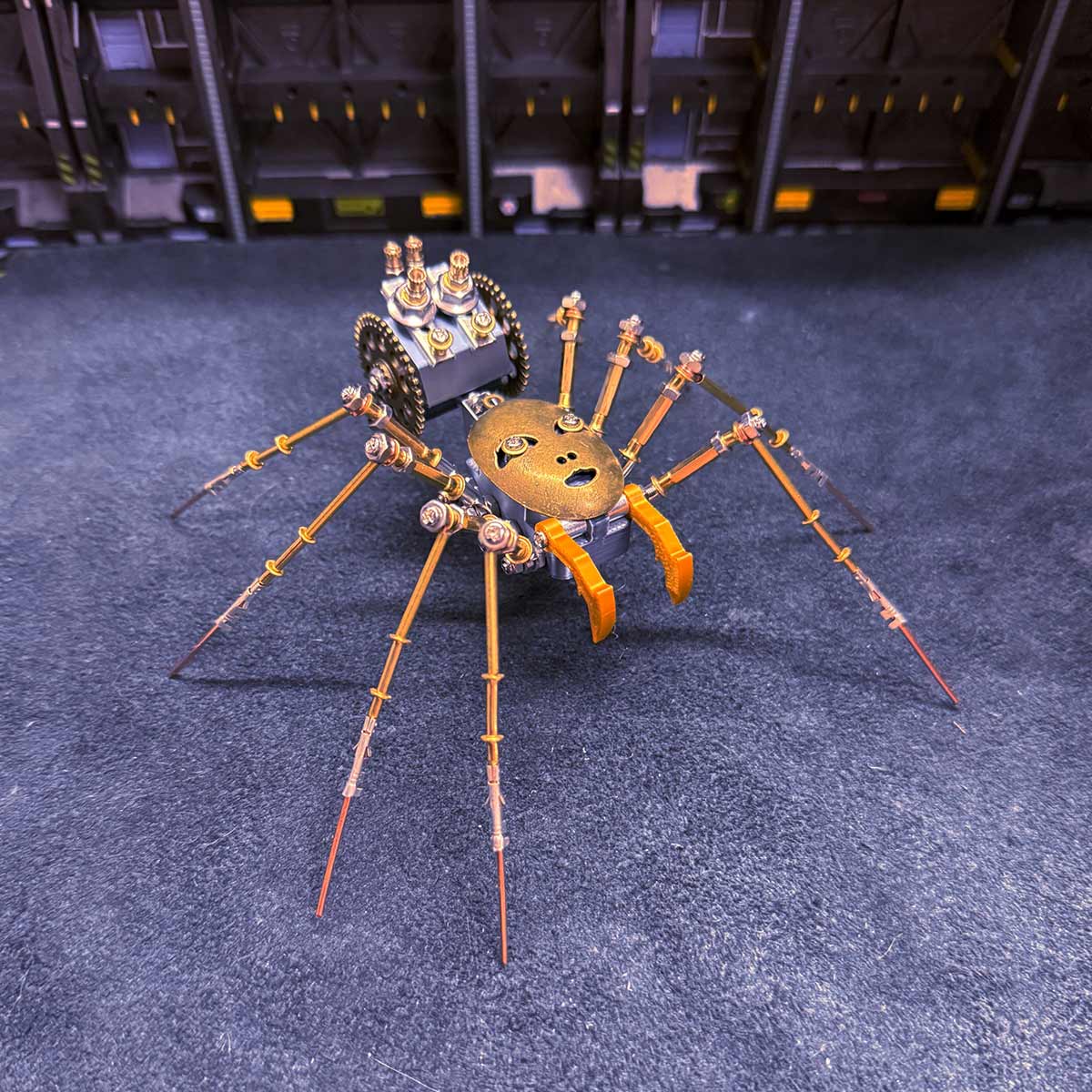 3D Metal Cyborg Human-face Spider Model Kit for Halloween 186PCS