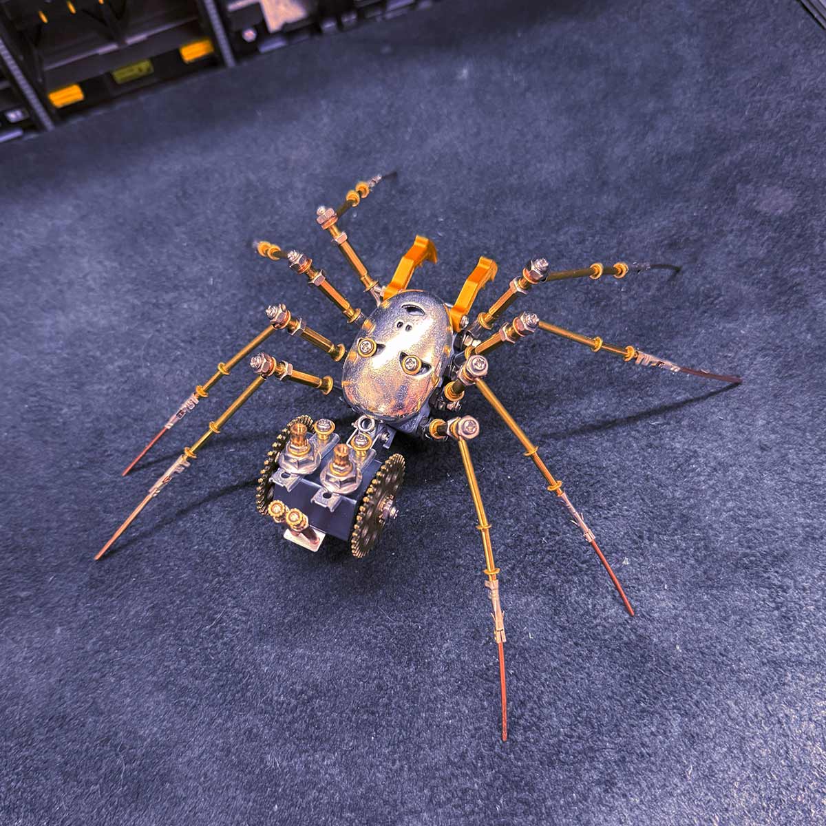 3D Metal Cyborg Human-face Spider Model Kit for Halloween 186PCS