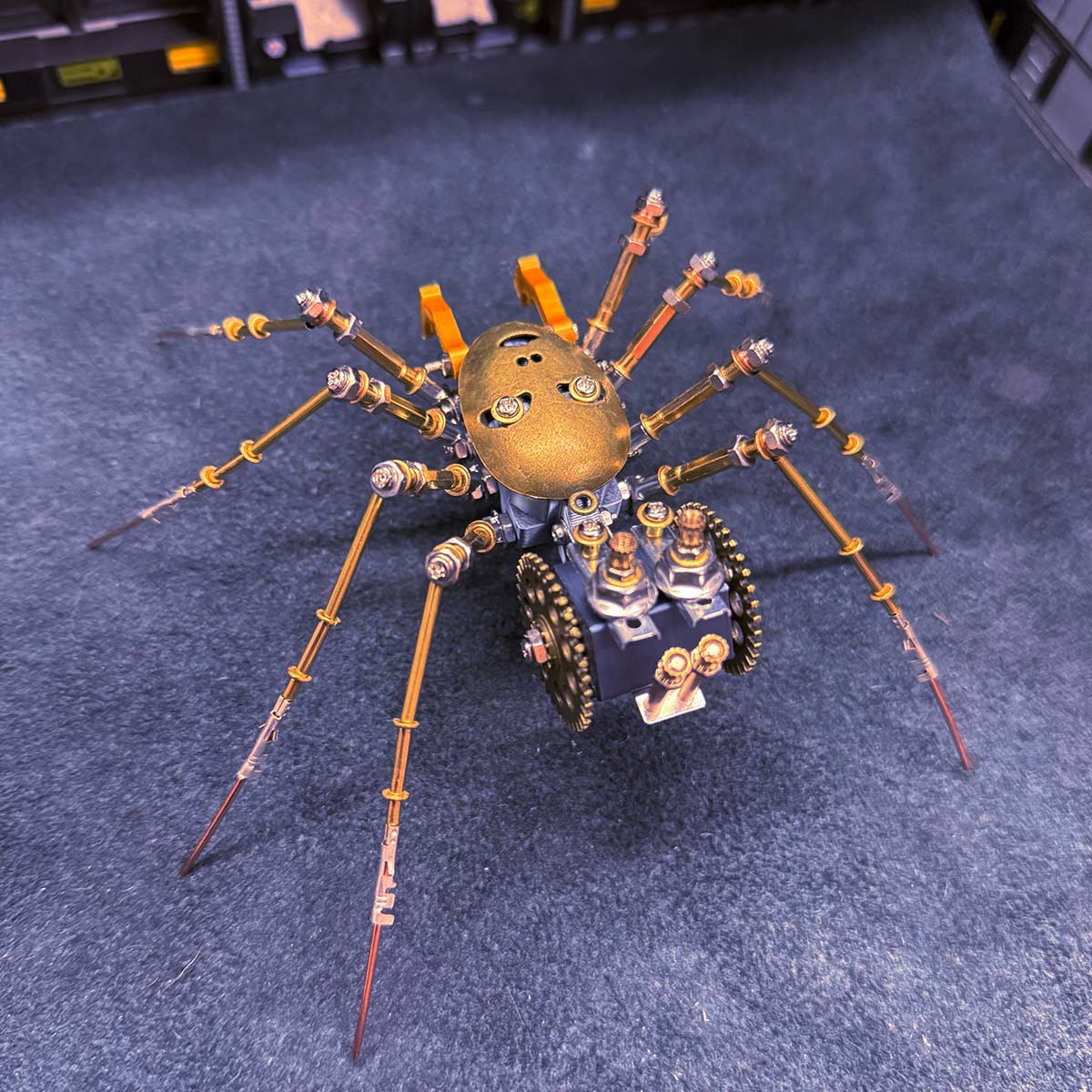3D Metal Cyborg Human-face Spider Model Kit for Halloween 186PCS
