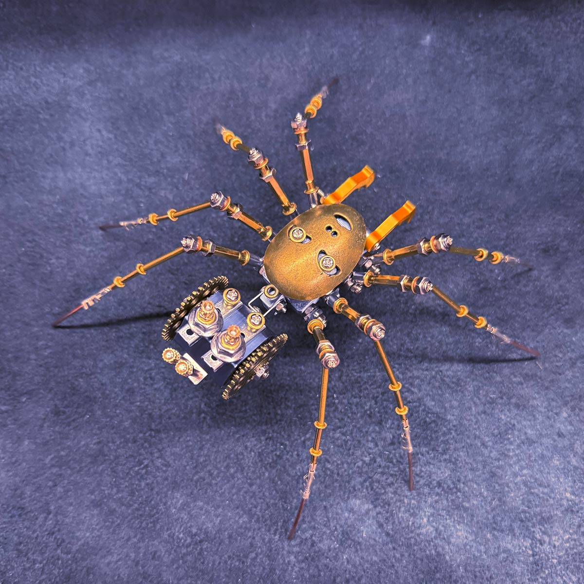 3D Metal Cyborg Human-face Spider Model Kit for Halloween 186PCS