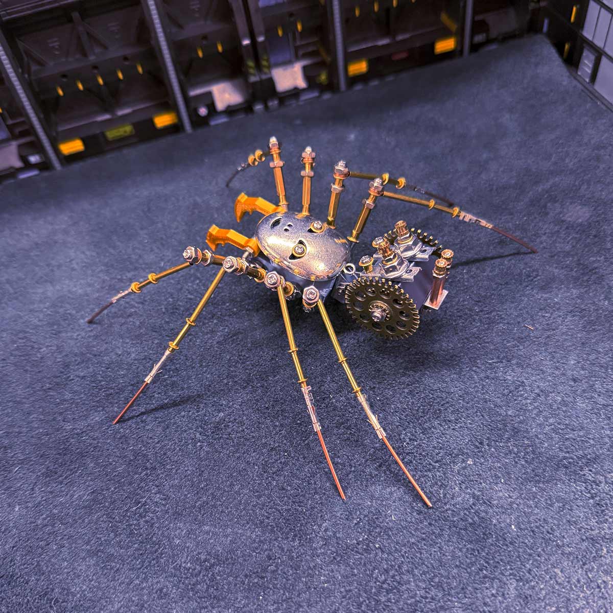 3D Metal Cyborg Human-face Spider Model Kit for Halloween 186PCS