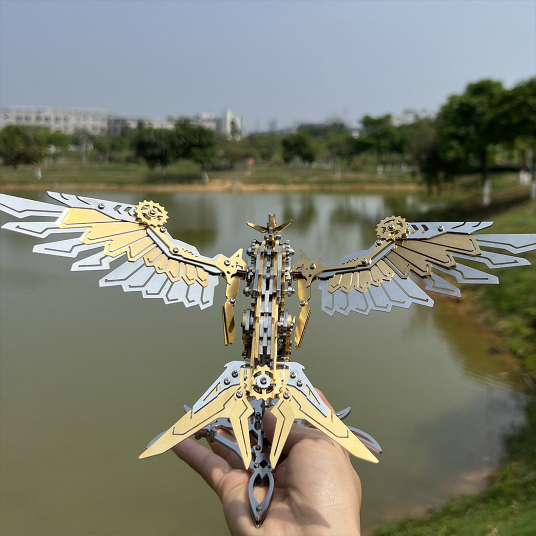 3D Metal Falconry Predator Mechanical Assembly Bird Model DIY Kits