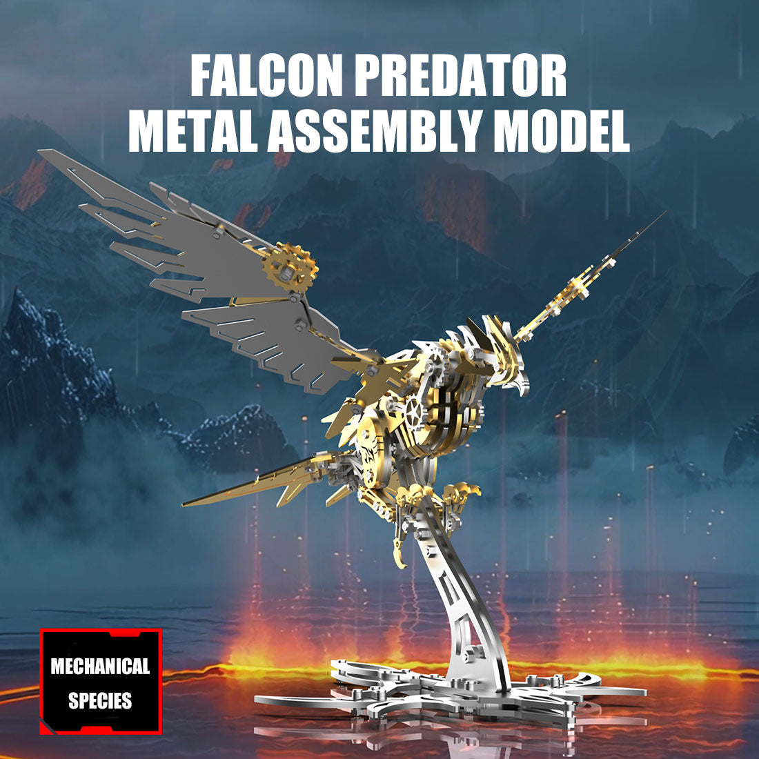 3D Metal Falconry Predator Mechanical Assembly Bird Model DIY Kits
