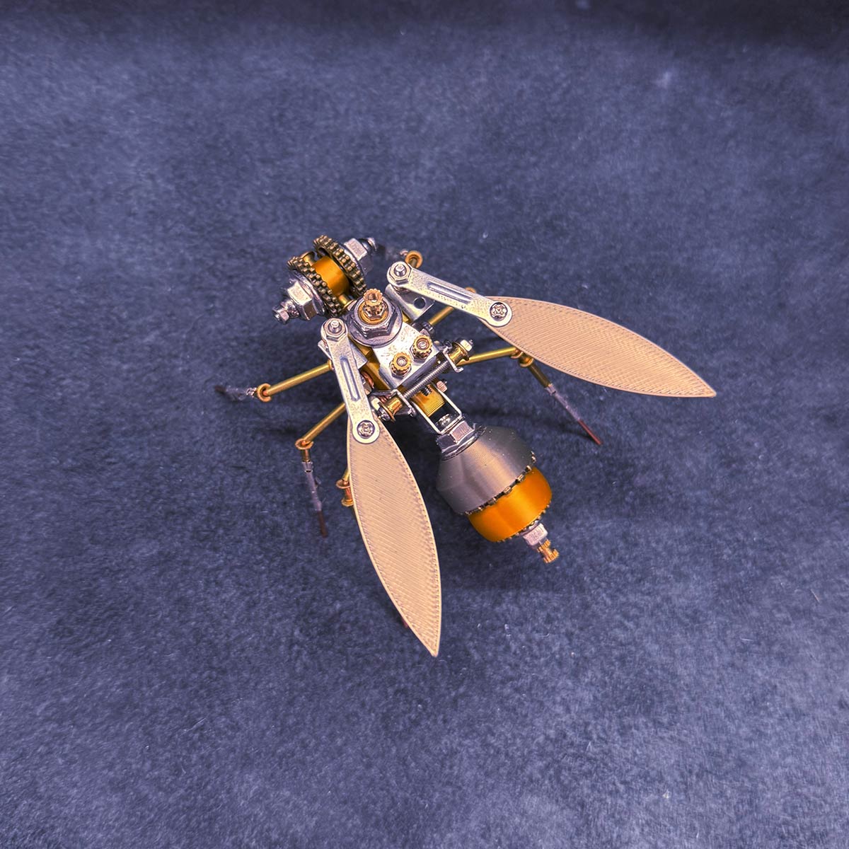 3D Metal Golden Asian Honey Bee Apis cerana Insect Model Kits