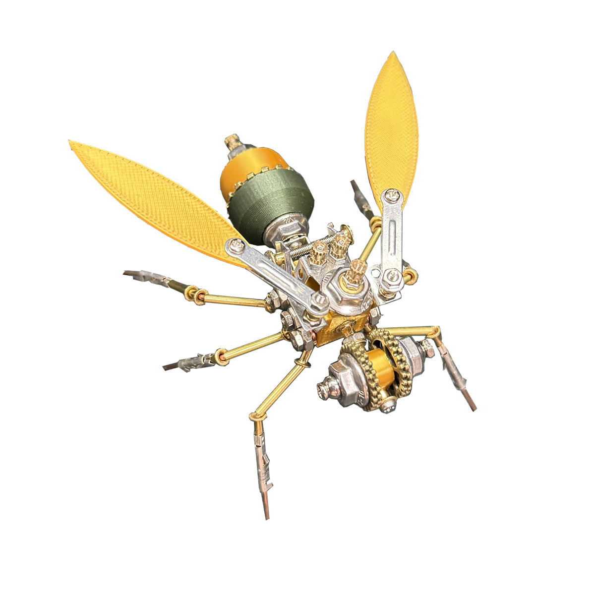3D Metal Golden Asian Honey Bee Apis cerana Insect Model Kits