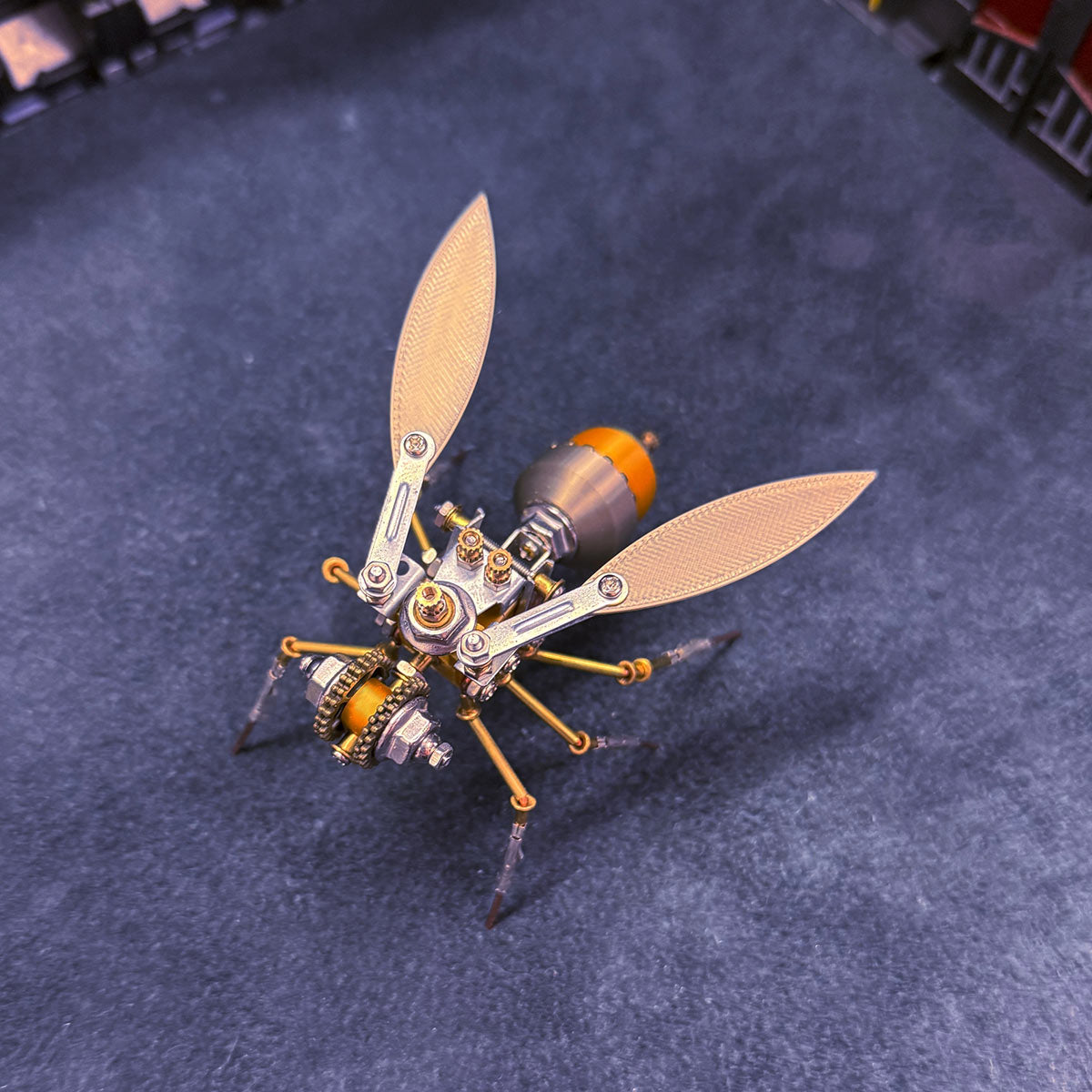 3D Metal Golden Asian Honey Bee Apis cerana Insect Model Kits