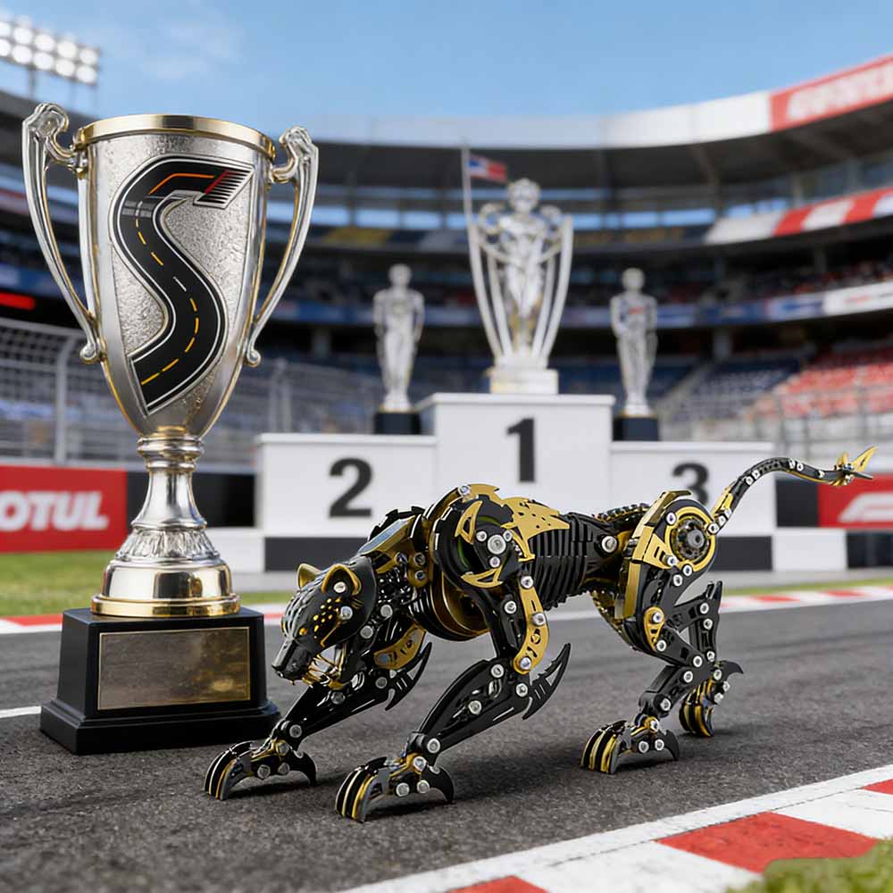 3D Metal Mechanical Angry Leopard Predator Model Kit for Adults 506PCS