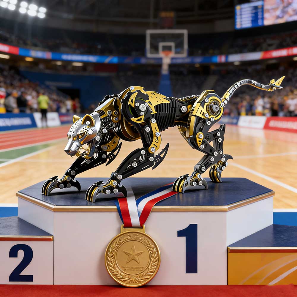 3D Metal Mechanical Angry Leopard Predator Model Kit for Adults 506PCS