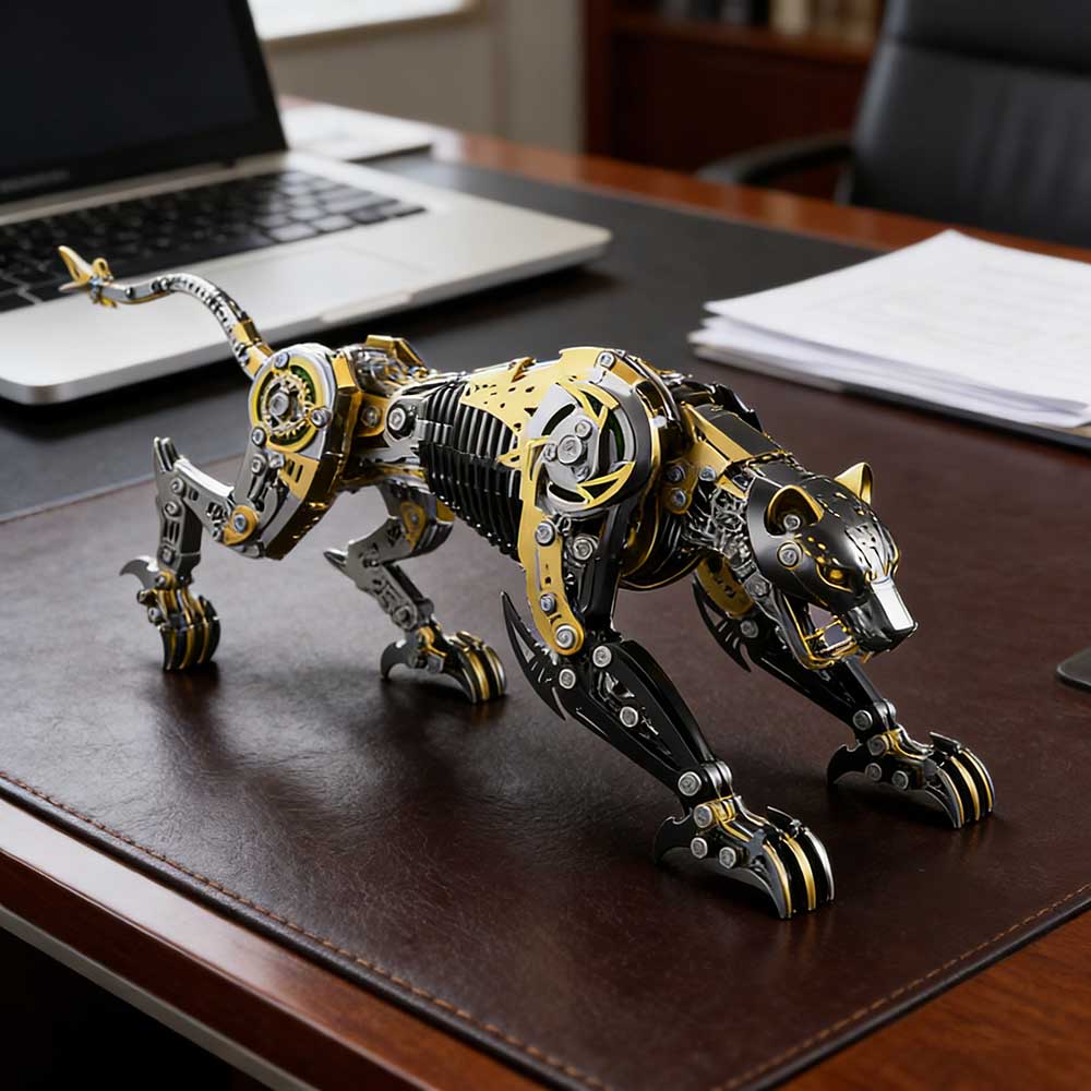3D Metal Mechanical Angry Leopard Predator Model Kit for Adults 506PCS