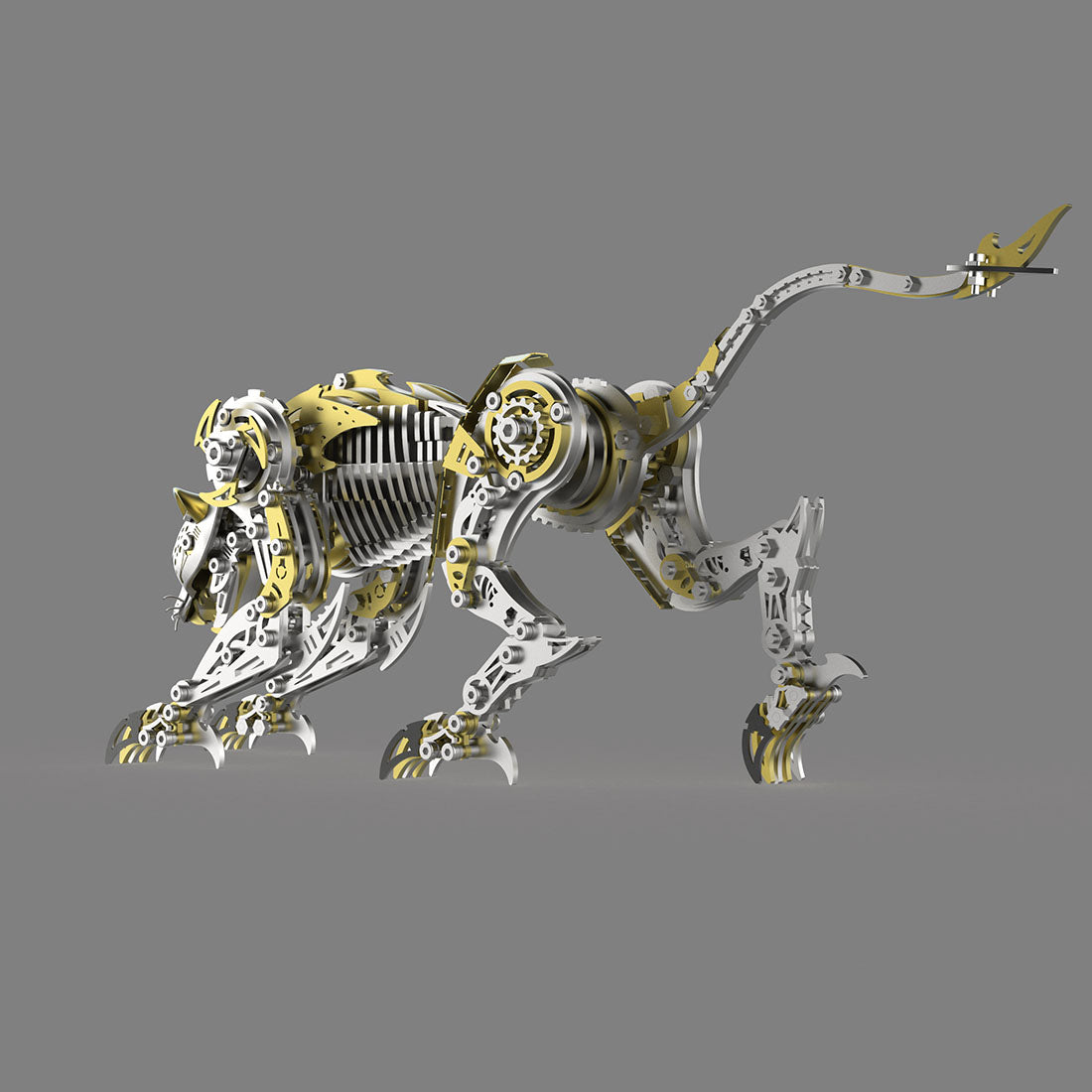 3D Metal Mechanical Angry Leopard Predator Model Kit for Adults 506PCS