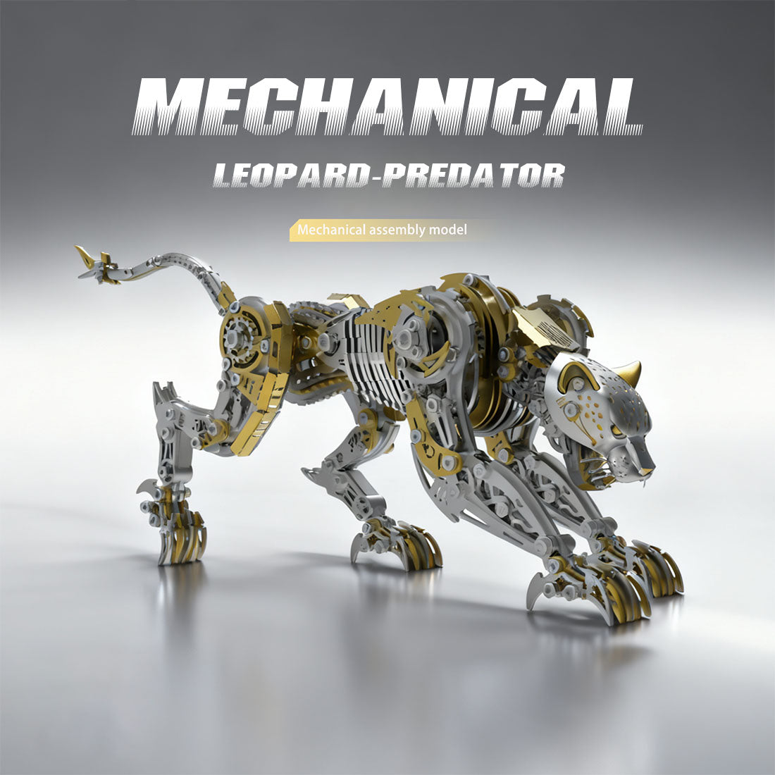 3D Metal Mechanical Angry Leopard Predator Model Kit for Adults 506PCS