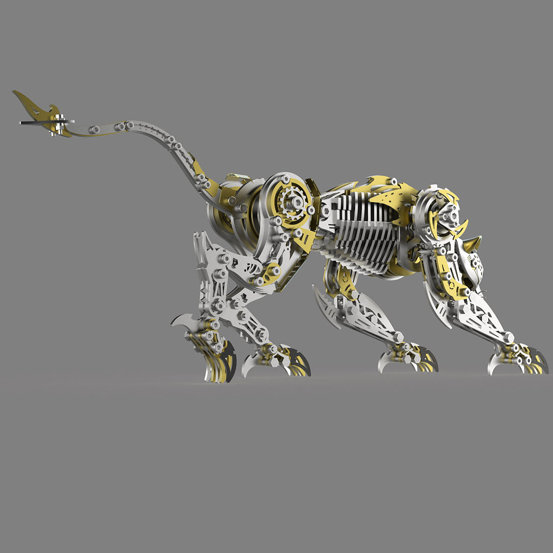 3D Metal Mechanical Angry Leopard Predator Model Kit for Adults 506PCS