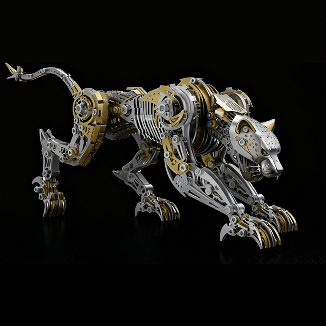 3D Metal Mechanical Angry Leopard Predator Model Kit for Adults 506PCS
