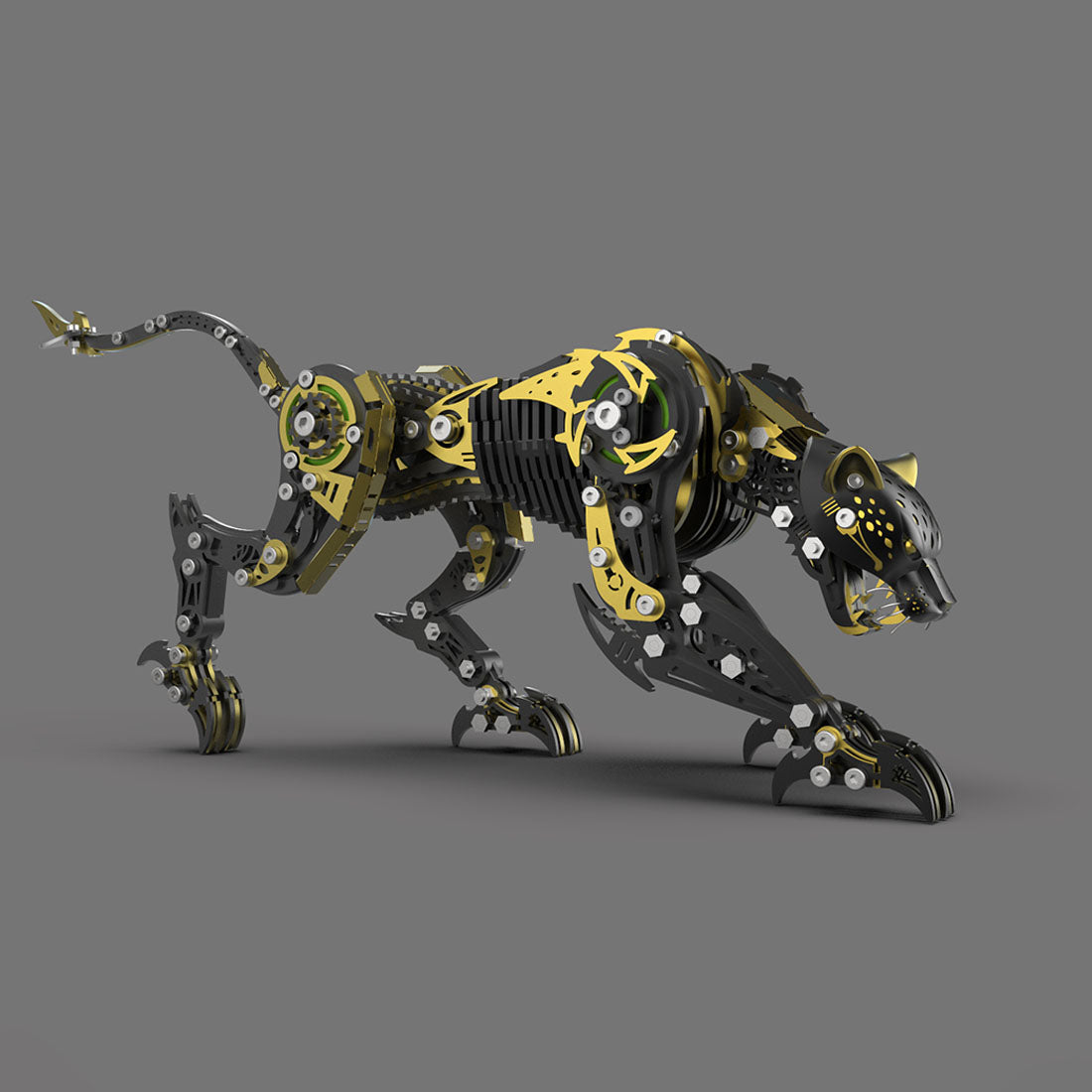 3D Metal Mechanical Angry Leopard Predator Model Kit for Adults 506PCS