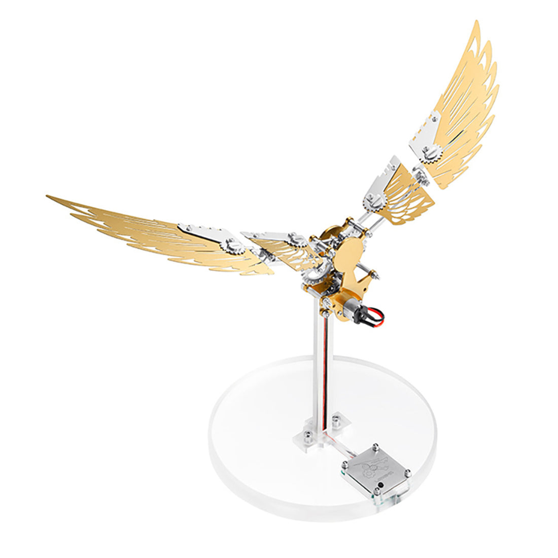 3D Metal Mechanical Mini Ornithopter Assembly Kinetic Model Kit