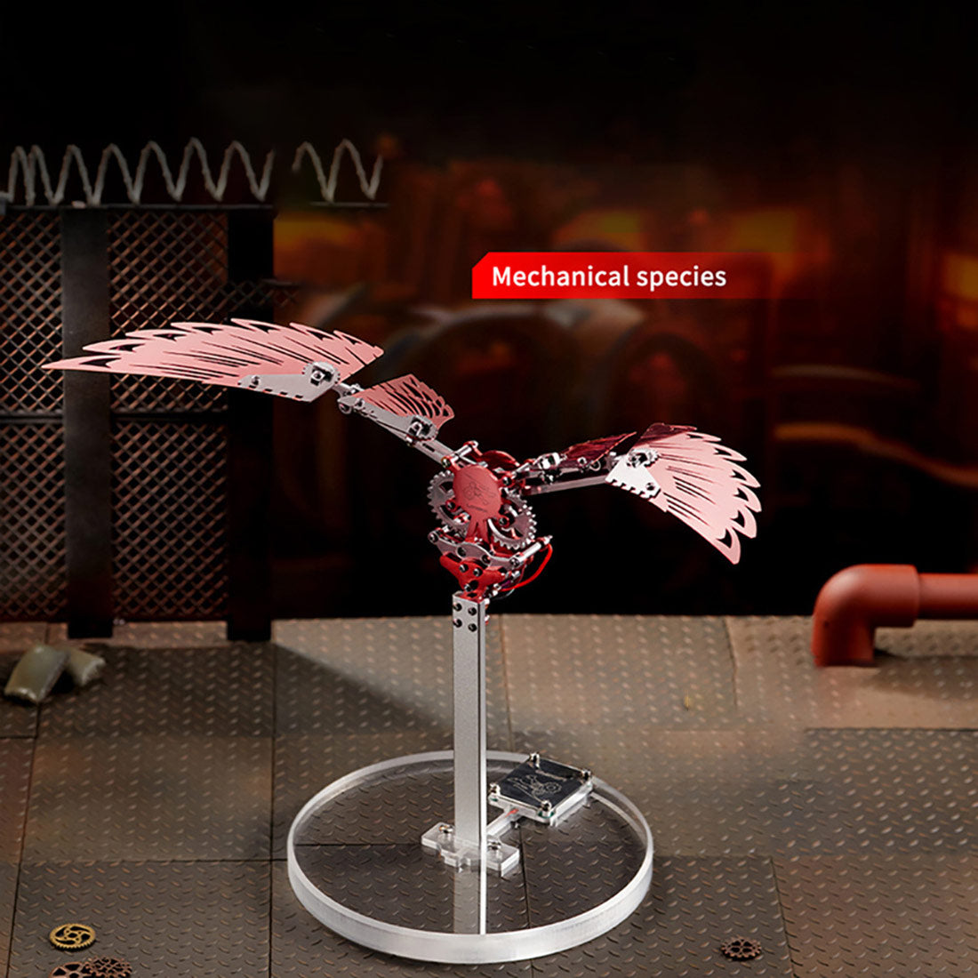 3D Metal Mechanical Mini Ornithopter Assembly Kinetic Model Kit