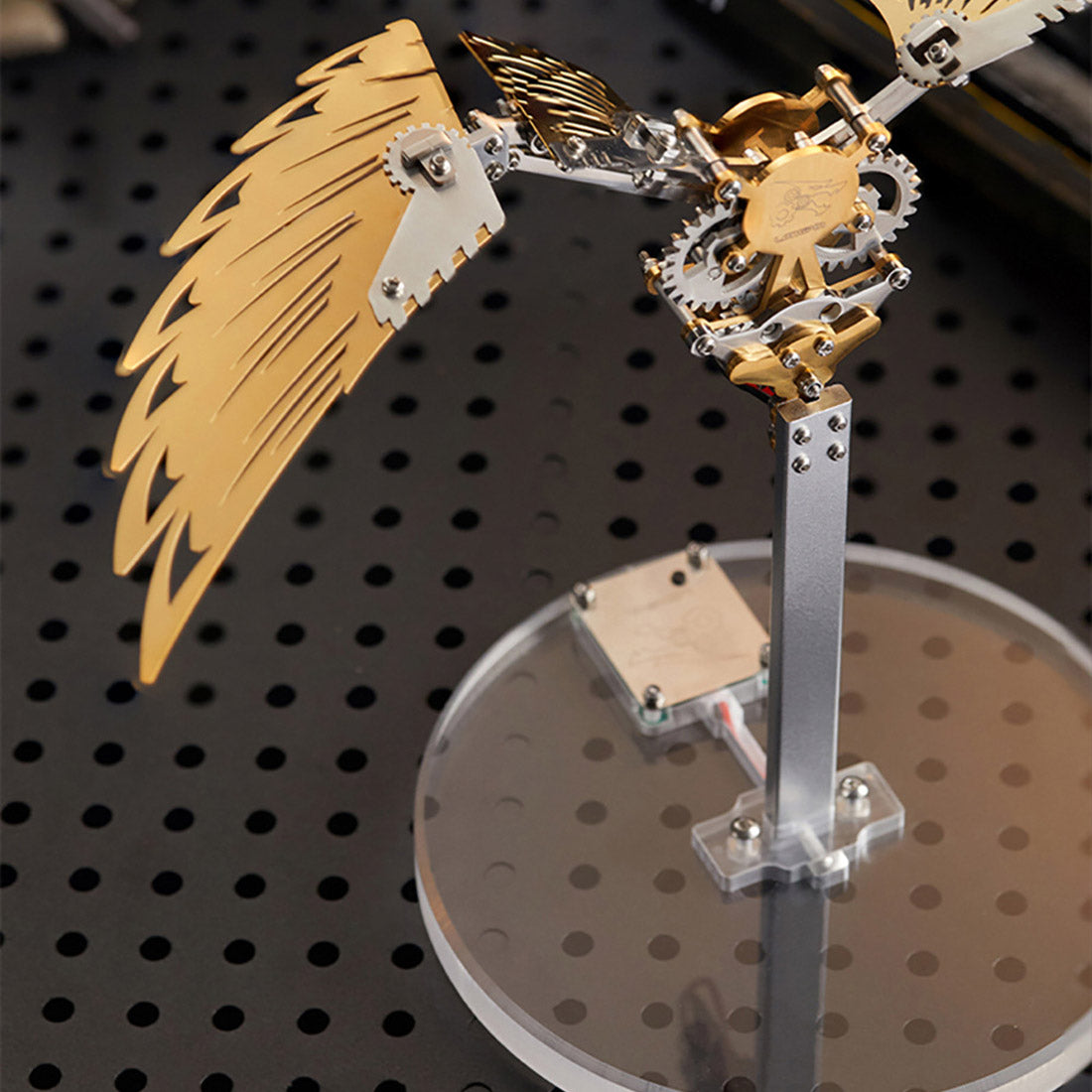 3D Metal Mechanical Mini Ornithopter Assembly Kinetic Model Kit
