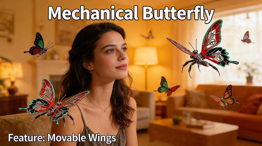 3pcs/set Swallowtail Butterfly 3D Metal Puzzle for Her