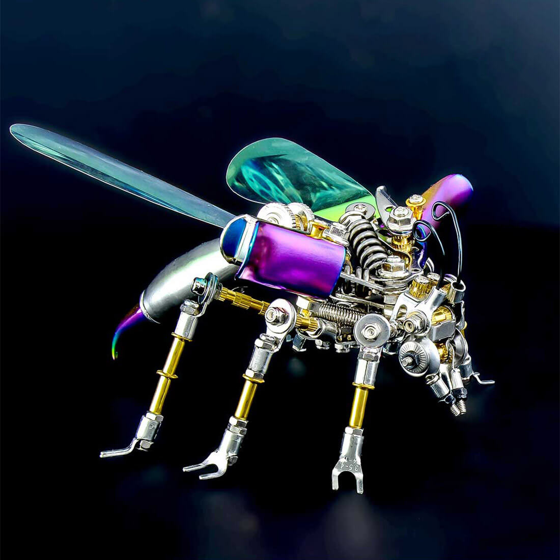 3pcs/ Set 3d Metal Insect Kits Beetle Firefly Wasp Punk